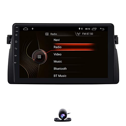 Radio para automóvil 9 Pulgadas Android 10 Reproductor de Video estéreo para automóvil GPS Can-Bus Mirrorlink Bluetooth OBD2 Pantalla táctil múltiple para BMW E46 3er 1998-2005