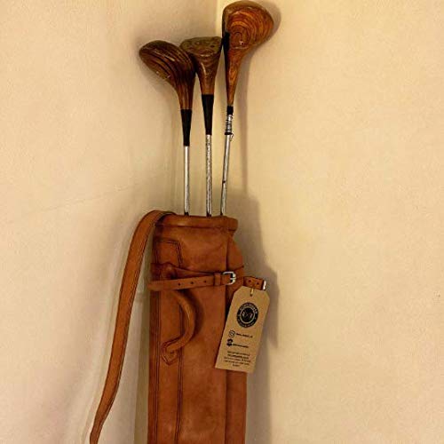 Retro Reborn Bolsa de golf de cuero auténtico estilo vintage Retro Reborn Bolsa de golf de cuero auténtico estilo vintage