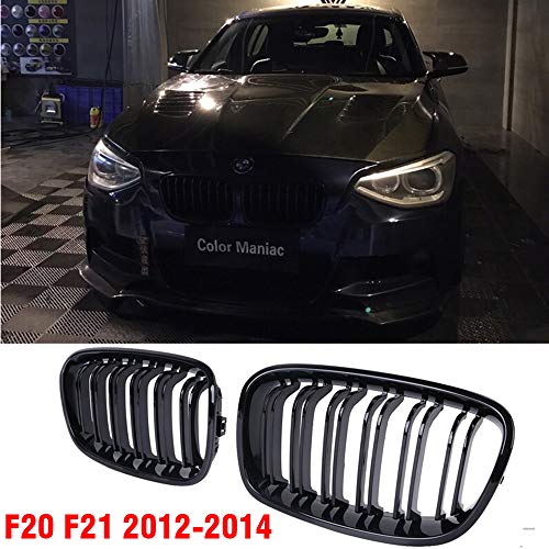 Ricoy Gloss Black para BMW 2011-2014 F20 F20 F21 118i 120i 140i 2 Hatchback Sport Ridney Grill Grille Riñón (Color : 11)