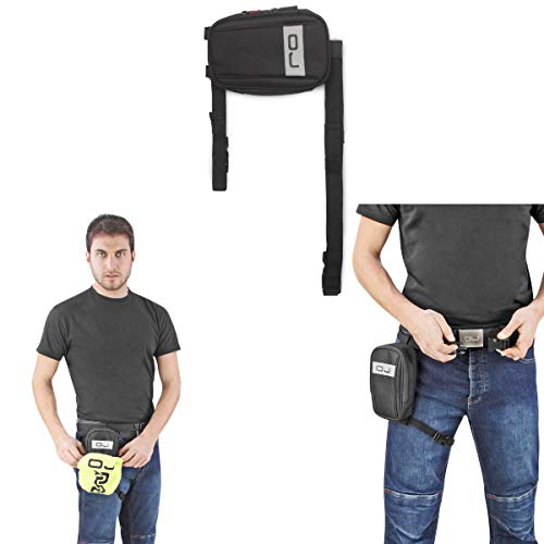 Riñonera bolso de pierna porta smartphone con funda impermeable M100 OJ Mini Track Zip para moto scooter Screen