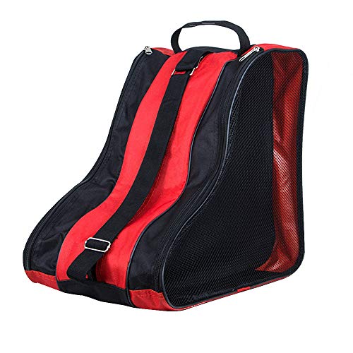 SENDILI Bolsa para Patines - Mochila Patines en Linea Patines de Hielo Ice Skate Bag Unisex Adulto Niña Niño Rojo