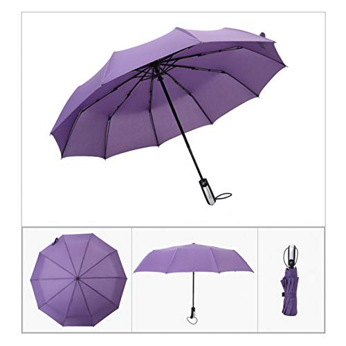 SHILILI 5 Colores Portátil 10 Filas Automático Paraguas Apretado Plegable Impermeable A Prueba De Viento Lluvia Modelos Femeninos Paraguas De Los Hombres
