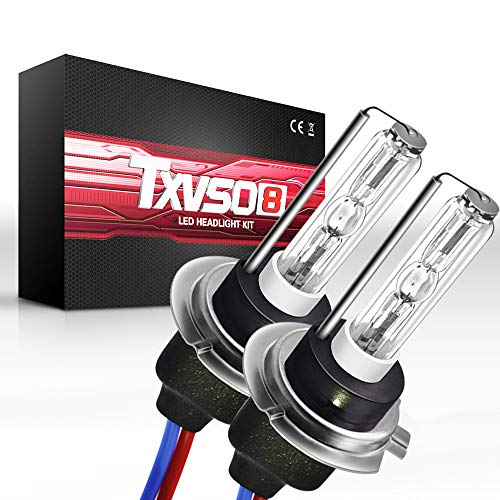 Sipobuy H7 35W HID bombillas de xenón faro lámpara de repuesto, Base de metal, 6000k blanco, 2pcs/set