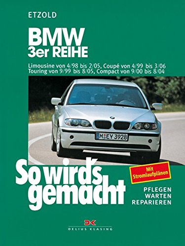 So wird's gemacht. BMW 3er-Reihe: Limousine von 4/98 bis 2/05, Coupé von 4/99 bis 3/06. Touring von 9/99 bis 8/05, Compact von 9/00 bis 8/04: 116