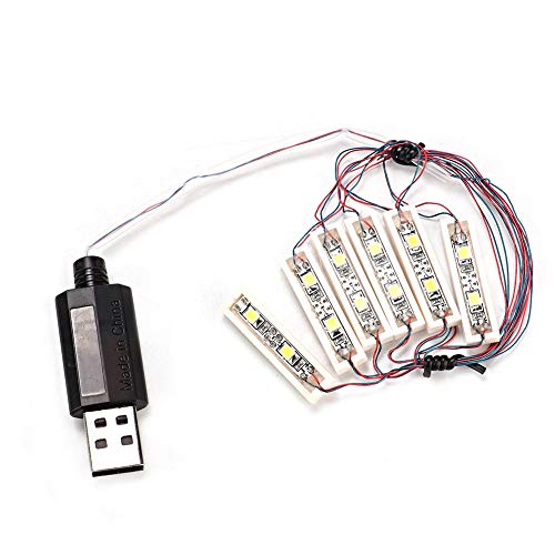 Sollmey Lámpara -ABS Universal DIY Luz LED Carga USB Decoración Brillante Ladrillos Lámpara Tipo Barra para Juguete