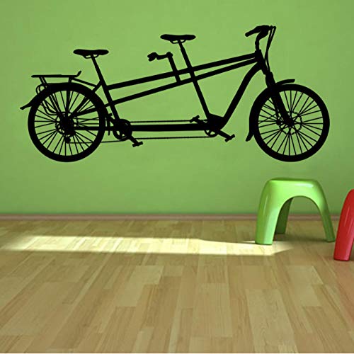 Tándem Bicicleta Etiqueta de La Pared de Ocio Deportes Decoración Del Hogar Bicicleta Tatuajes de Pared Salón Dormitorio Arte Murales 58 Cm x 24 CM