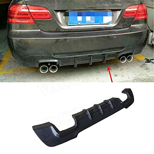 TBJDM Difusor Estilo tiburón de Aletas de alerón de Parachoques Trasero de Fibra de Carbono Adecuado para BMW Serie 3 E92 E93 M Sport Coupé Cabrio 2007-2013 TBJDM Difusor Estilo tiburón de Aletas de alerón de Parachoques Trasero de Fibra de Carbono Adecuado para BMW Serie 3 E92 E93 M Sport Coupé Cabrio 2007-2013