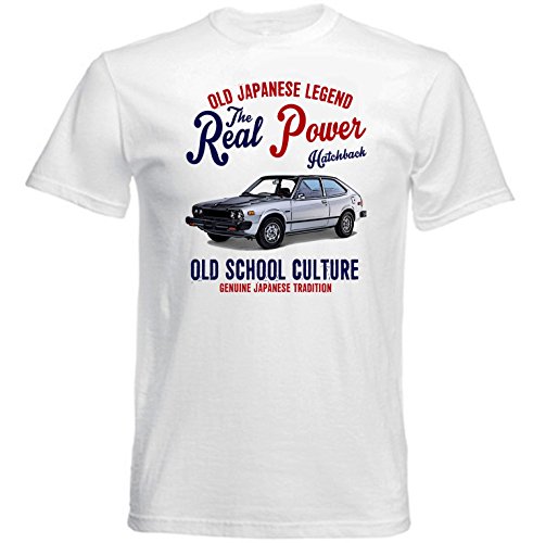 TEESANDENGINES Honda Accord Hatchback Camiseta Blanca para Hombre de Algodon Size Small TEESANDENGINES Honda Accord Hatchback Camiseta Blanca para Hombre de Algodon Size Small