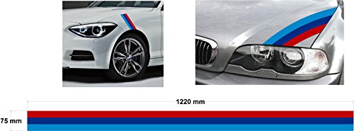 Tira colorida, decorativa y adhesiva para BMW M sport E30 E36 E46 E60 330 y 325 (SS20014)