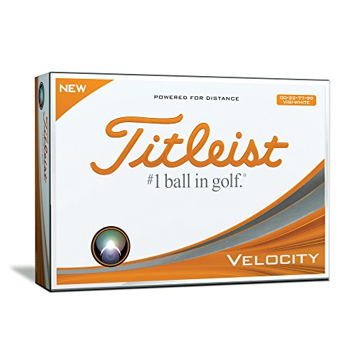 Titleist Velocity Visi Bola de Golf, Hombres, Blanco, Talla Única