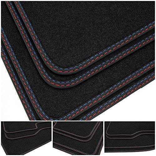 tuning-art BDN256 Alfombrillas de Doble Costura para BMW 2er F46 Gran Tourer 2015-, Costura:Rojo/Azul tuning-art BDN256 Alfombrillas de Doble Costura para BMW 2er F46 Gran Tourer 2015-, Costura:Rojo/Azul