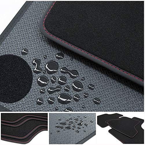 tuning-art BWX931 Todo Tiempo Alfombrillas para BMW 2er Coupé F22 2013-, Costura:Rojo tuning-art BWX931 Todo Tiempo Alfombrillas para BMW 2er Coupé F22 2013-, Costura:Rojo