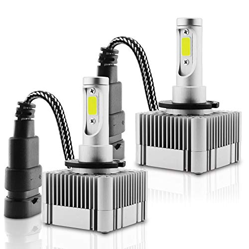 TXVSO8 D1S/D3S Bombillas para faros LED - Luz alta/baja 72W 6000K 7200LM Blanco frío para bombillas de xenón/HID/Lámpara de descarga (2 pcs)