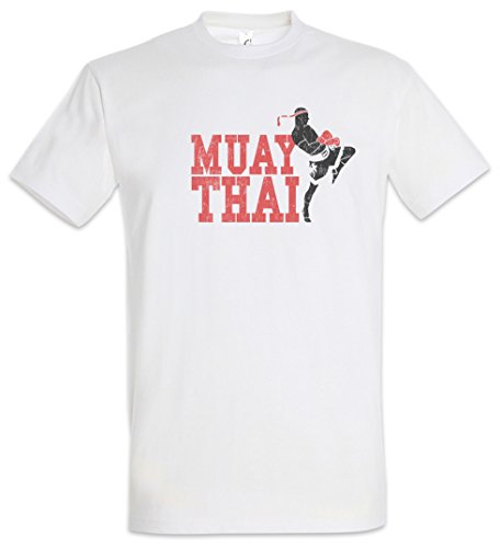 Urban Backwoods Muay Thai Fighter Camiseta De Hombre T-Shirt Blanco Talla S