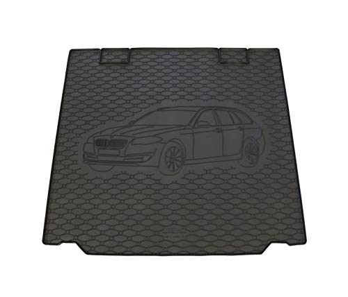 V-MAXZONE PARTS Alfombrilla de goma negra para maletero de coche, compatible con BMW Serie 5 F11 Touring 2010 2011 2012 2013 2014