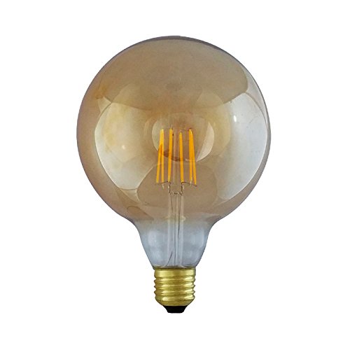Vision-EL 771581 bombilla LED G125 Filament 4 W, 2700 ° K Golden, vidrio/aluminio, E27, 4 W, transparente, color cobre