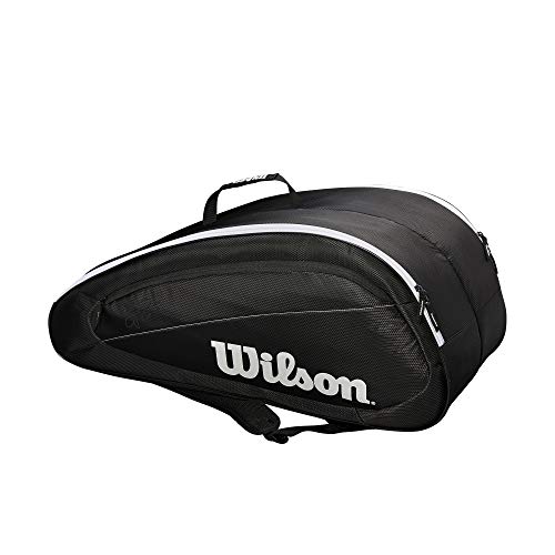 Wilson Fed Team 12 Raquetero, Unisex Adulto, Negro, Talla Única