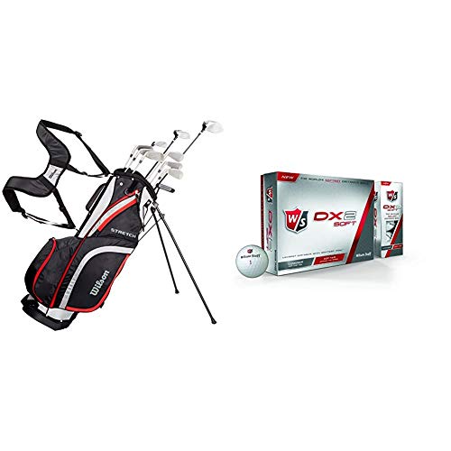 Wilson Set Completo para Principiantes, 10 Palos de Golf con Bolsa de Transporte, Hombre (Mano Derecha) Stretch XL + Staff, Bola de Golf más Blanda del Mundo, 2 Capas, Hombre, para máxima Distancia Wilson Set Completo para Principiantes, 10 Palos de Golf con Bolsa de Transporte, Hombre (Mano Derecha) Stretch XL + Staff, Bola de Golf más Blanda del Mundo, 2 Capas, Hombre, para máxima Distancia