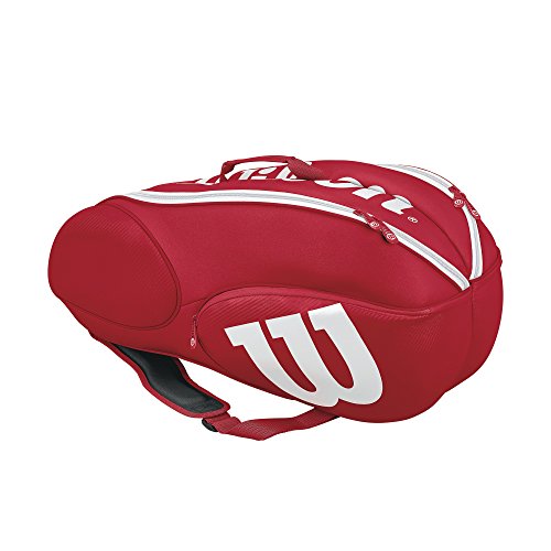 Wilson Sporting Goods Mini Vancouver - Bolsa de Tenis (6 Unidades), Color Rojo y Blanco