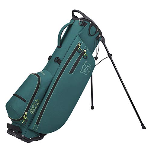 Wilson Staff Bolsa de Golf, Eco Carry Bag, Bolsa de Transporte, Verde, Soporte Integrado,1,9 kg, WGB6400GR