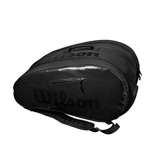 Wilson Super Tour Bolsa de pádel, Negro, WR8900002001 Wilson Super Tour Bolsa de pádel, Negro, WR8900002001