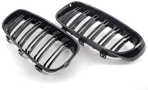 ZHAOOP Rejillas de radiador para molduras de carrocería para BMW Serie 3 GT F34 2013-2020 320i 328i 335i XDrive Doble línea M Estilo Negro Brillante Parrillas de Parachoques Delantero