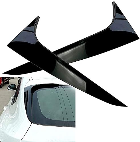 ZQADTU Ajuste de la Cubierta del ala Lateral del alerón de la Ventana Trasera del Coche Negro Brillante para BMW X4 XDrive 20D G02 2019 2020