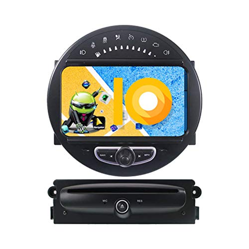 ZWNAV 8 Pulgadas Andriod 9.0 Double DIN Auto Stereo Navi Bluetooth GPS Navigation para BMW Mini Cooper 2006-2014 Unidad de Control del Volante WiFi USB Carplay Mirror Link