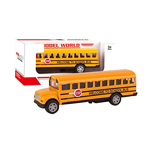 1:32 Autobús Escolar Camión Juguetes Autobús Amarillo Coches De Tracción Vehículos De Juego Juguete Educativo para Ejercicio Coordinación De Niños Y Habilidad Atlética (B)