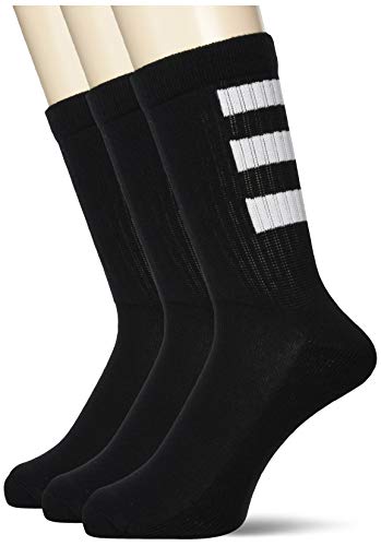 adidas 3S HC Crew 3PP Calcetines, Unisex Adulto, Negro/Blanco, M adidas 3S HC Crew 3PP Calcetines, Unisex Adulto, Negro/Blanco, M