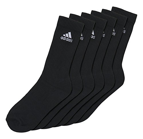 adidas 3S per CR HC 6P Calcetines, Hombre, Negro/Blanco, 27-30