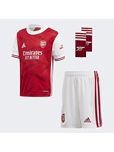 adidas Arsenal FC Temporada 2020/21 AFC H Mini Miniconjunto Primera equipación, Unisex, MARACT/Blanco, 116 adidas Arsenal FC Temporada 2020/21 AFC H Mini Miniconjunto Primera equipación, Unisex, MARACT/Blanco, 116