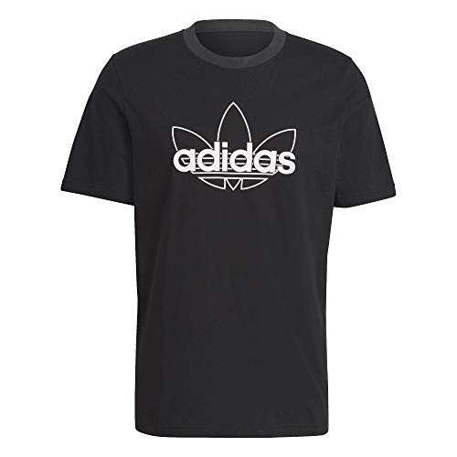 adidas Camiseta deportiva de manga corta blanco/negro L