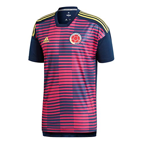 adidas Colombia de Home Pre Match Camiseta, Todo el año, Hombre, Color Bopink/Conavy, tamaño Extra-Large