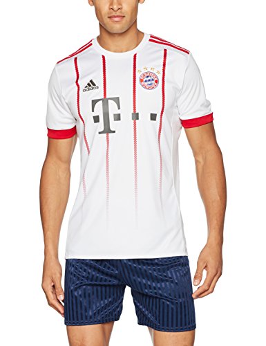 adidas FCB UCL JSY Camiseta, Hombre, Blanco/Rojfcb, S