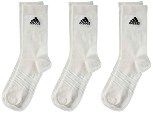 adidas Light Crew 3PP Calcetines, Unisex Adulto, White/White/White, L