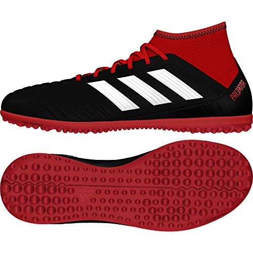 adidas Predator Tango 18.3 TF J, Zapatillas de Fútbol Unisex Adulto, Negro (Cblack/Ftwwht/Red Cblack/Ftwwht/Red), 38 EU