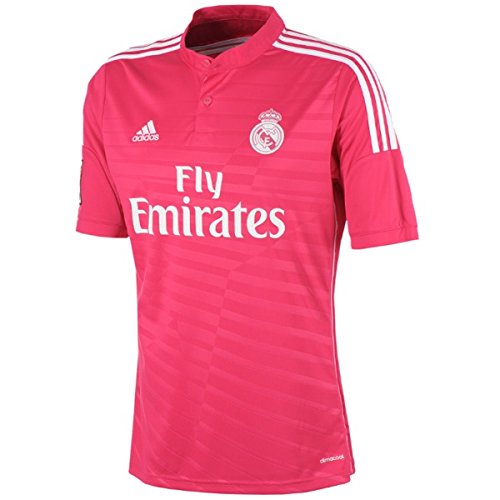 adidas Real Madrid C.F. Temporada 2014/2015, Visitante - Camiseta de fútbol para hombre, color rosa, talla M