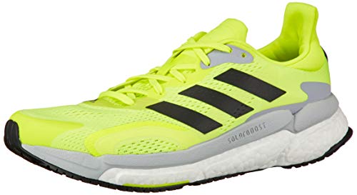 adidas Solar Boost 21, Zapatillas para Correr de Carretera Hombre, Syello Cblack Halsil-Cuchillo, 45 1/3 EU