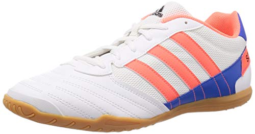 Adidas Super Sala, Zapatillas Deportivas Fútbol Hombre, Blanco (FTWR White/Signal Coral/Glory Blue), 41 1/3 EU