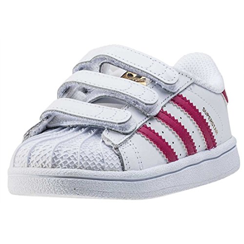 adidas Superstar Foundation CF, Botas Unisex niños, Blanco (Footwear White/Bold Pink/Footwear White), 22 EU