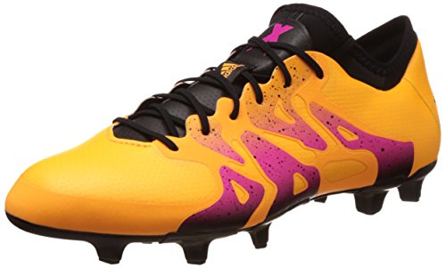 adidas X 15.1 FG/AG, Botas de fútbol Hombre, Amarillo/Negro/Rosa (Dorsol/Negbas/Rosimp), 42