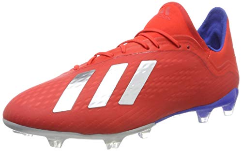 Adidas X 18.2 FG, Botas de fútbol Hombre, Azul Gris Rojo, 39 1/3 EU