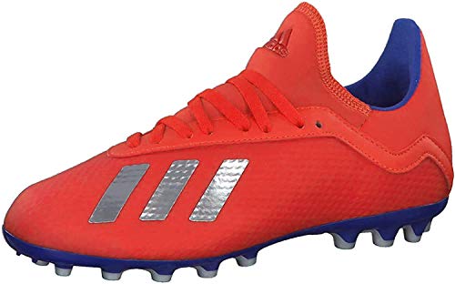 adidas X 18.3 AG J, Zapatillas de Fútbol Unisex Adulto, Rojo (Actred/Silvmt/Boblue 000), 38 2/3 EU