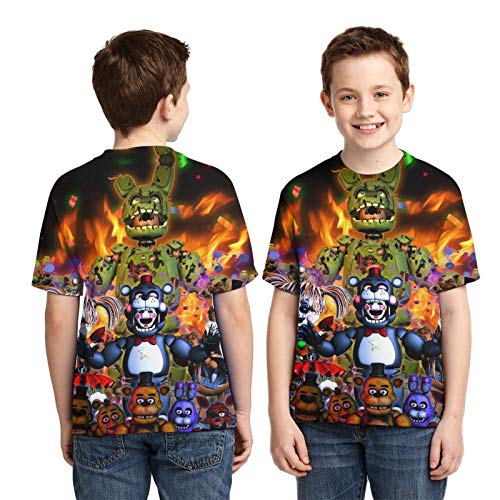 AMCYT Five Nights at Freddy's - Camiseta de manga corta para niños (100% algodón, talla M)
