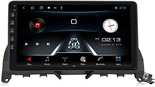 Android 9.1 Car Radio de Navegación GPS para Benz C-Class 3 W204 S204 2006-2011 con 9 Pulgada Pantalla Táctil Support WiFi FM Am RDS/DSP MP5 Player/BT Steering Wheel Control,4 Core,WiFi.