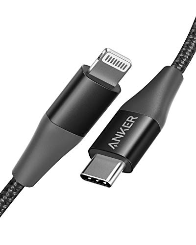 Anker USB C a Lightning Cable de Nylon Trenzado [90 cm, certificación MFi de Apple] Powerline+ II para iPhone X/XS/XR/XS Max/8/8 Plus, Compatible con Power Delivery (para Usar con Cargadores Tipo C)