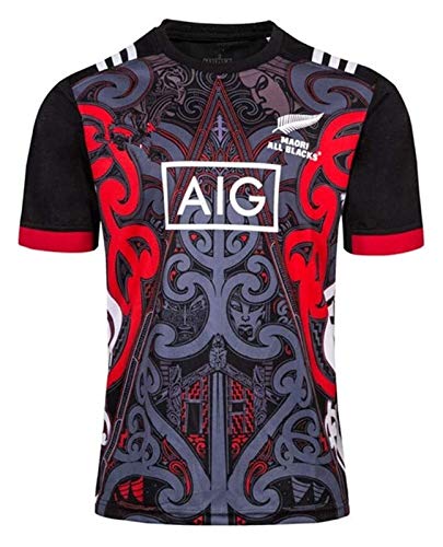 Beautyup Equipo Nueva Zelanda, Copa del Mundo, Camisetas para hombre, Maori All Blacks, Camiseta de entrenamiento de rugby, Camiseta deportiva (Color : C, Size : L)