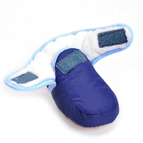 Bebé Niño Niña Velcro Botas Invierno Crib Shoes, color Azul, talla 6-12 Monate