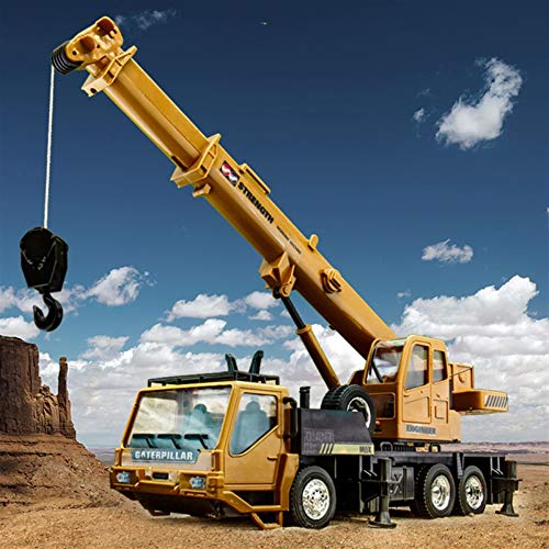 BHJH7 Camión RC de juguete, modelo de camión volquete de control remoto, camión de grúa de 8 canales, excavadora, juguetes para niños, excavadora de control remoto, excavadora de control remoto, jugue